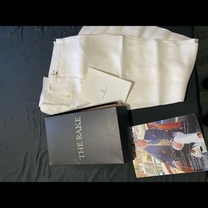 Alexander Kraft Monte Carlo Ivory Linen Trousers